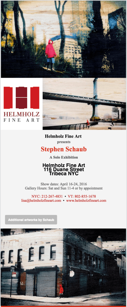 SCHAIB SOLO SHOW NYC